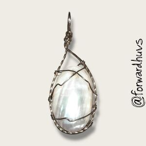 Bundle Sale 3 for $15 | Wire Wrapped Mother of Pearl Shell Pendant